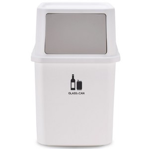 리벤스 멀티 가정용 재활용 분리수거함 40L, 화이트