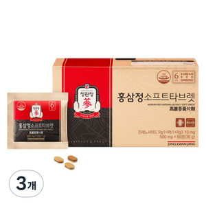 정관장 홍삼정소프트타브렛, 60정, 3개