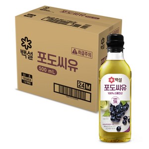 백설 포도씨유, 500ml, 12개