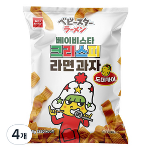 베이비스타 크리스피 라면과자 도데카이, 65g, 4개