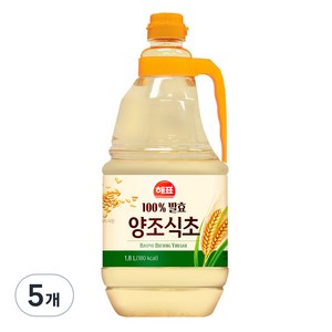 해표 양조식초, 1.8L, 5개