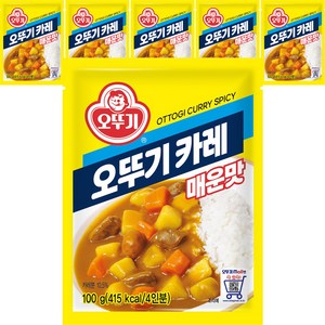 오뚜기 카레 매운맛, 100g, 6개