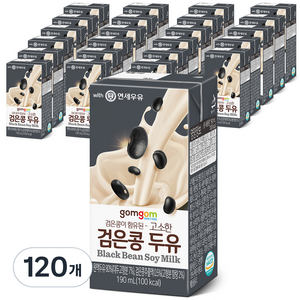 곰곰 고소한 검은콩 두유, 190ml, 120개