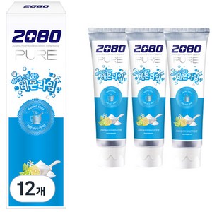 2080 베이킹소다 담은 퓨어치약 레몬라임향, 120g, 12개