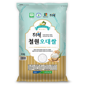 김화농협 2024년산 햅쌀 GAP인증 두루웰 철원오대쌀 백미, 상, 4kg, 1개