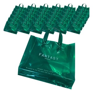 마켓감성 의류 선물 포장 가방 50p, 에메랄드 그린