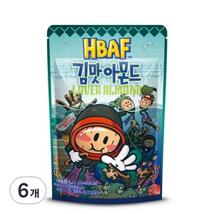 바프 김맛 아몬드, 120g, 6개