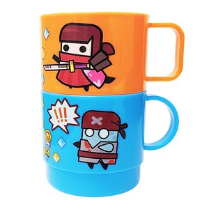 르번 탕탕특공대 도형컵 2p, 혼합색상, 1세트, 230ml