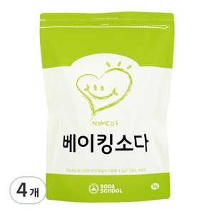 소다스쿨 베이킹소다 대용량, 3kg, 4개