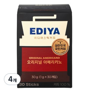 이디야 오리지널 아메리카노, 1g, 30개입, 4개