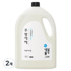 크리오 생활물가 주방세제 바질허브향, 4.2L, 2개