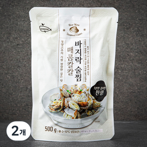 고래미 매콤칼칼 바지락 술찜, 2개, 500g