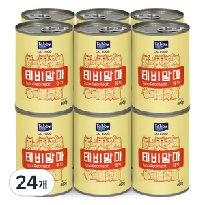 테비토퍼 테비맘마 대용량 고양이캔 400g, 참치, 24개