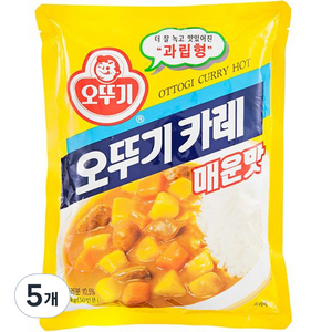 오뚜기 분말 카레 매운맛, 1kg, 5개