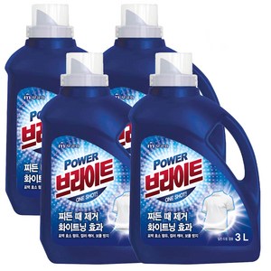 브라이트 액체세제 본품, 3L, 4개