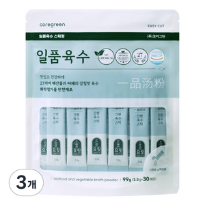 요릿 일품육수 파우치 30p, 99g, 3개