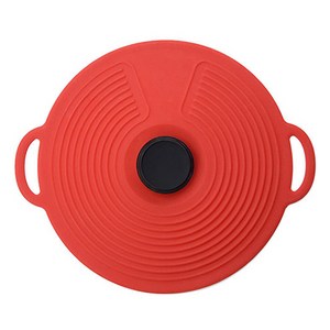 굿프랩 다용도 실리콘 냄비 뚜껑 레드, 28cm, 1개