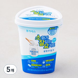 불가리스 소화가 잘되는 우유로 만든 요거트 플레인, 400g, 5개