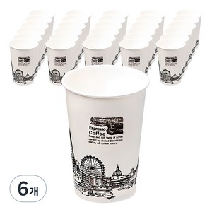 더빈썸 런던 테이크아웃 종이컵 380ml, 100개입, 6개