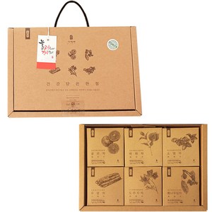자연애 건강담은 한첩 텀블러용 수제차 선물세트, 6종, 1세트