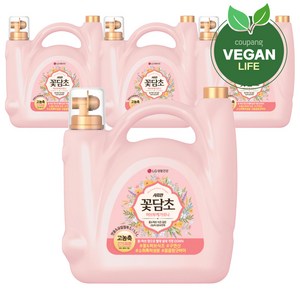 샤프란 꽃담초 허브부케가르니 섬유유연제 연꽃&유칼립투스 본품, 5.5L, 4개