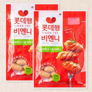 롯데햄 롯데비엔나 (냉장), 205g, 2개입