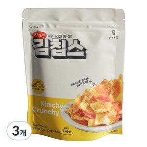 더다믐 김치부각 김칩스, 40g, 3개