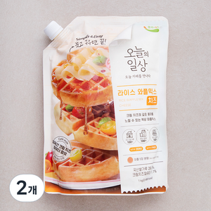 오늘의일상 라이스 와플믹스 치즈, 1kg, 2개