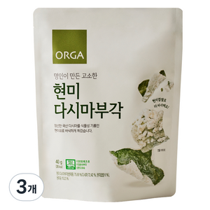 올가홀푸드 현미 다시마부각, 40g, 3개