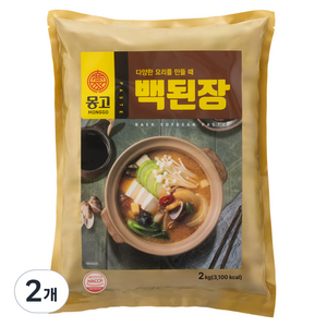 몽고식품 백된장, 2kg, 2개