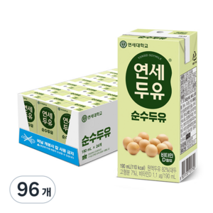 연세두유 순수두유, 190ml, 96개