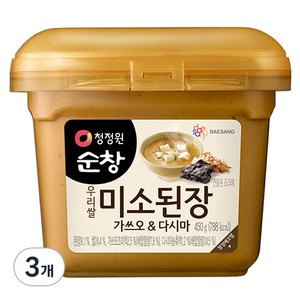 청정원순창 미소된장 가쓰오 앤 다시마, 450g, 3개