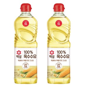 백설 옥수수유, 900ml, 2개