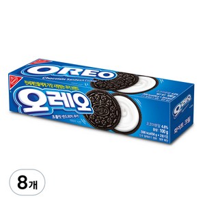 오레오 화이트 크림 초콜릿 샌드위치 쿠키, 100g, 8개