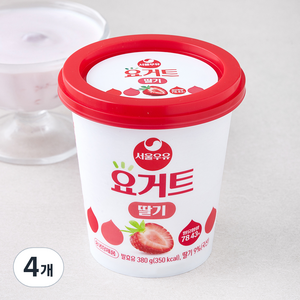 서울우유 요거트 딸기, 380g, 4개