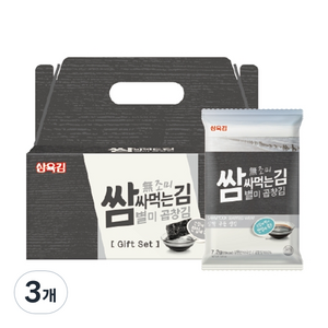 삼육김 쌈싸먹는 별미 곱창김 무조미 10p, 72g, 3세트