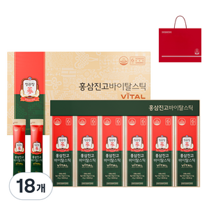 정관장 홍삼진고바이탈스틱 5p + 쇼핑백, 50g, 18개