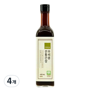 올가홀푸드 우리콩 전통간장, 420ml, 4개