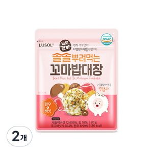 루솔 바로한끼 솔솔뿌려먹는 꼬마밥대장 20g, 한우 앤 버섯맛, 2개