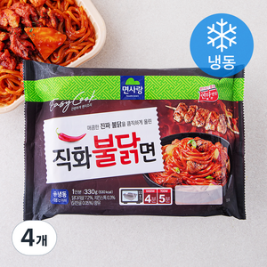 면사랑 직화불닭면 1인분 (냉동), 330g, 4개