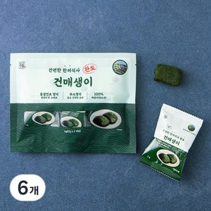 간편한 한끼식사 완도 건매생이, 2g, 6개