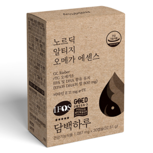 담백하루 노르딕 알티지 오메가 에센스 32.61g, 30정, 1개