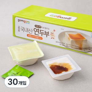 곰곰 하루1팩 국산콩 연두부+오리엔탈소스, 134g, 30개입