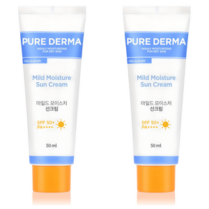 온더바디 퓨어더마 마일드 모이스처 선크림 SPF50+ PA++++, 50ml, 2개