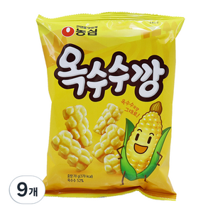 농심 옥수수깡 과자, 70g, 9개