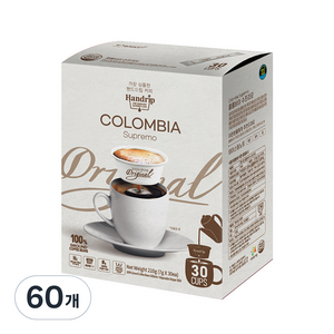 핸드립 콜롬비아 수프리모, 7g, 30개입, 2개
