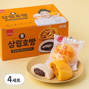 삼립 호빵 발효미종 단팥 7p + 피자 7p, 1288g, 4세트