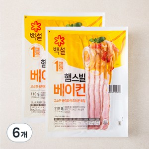 백설 햄스빌베이컨 오리지널, 110g, 6개