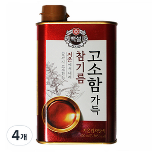 백설 고소함 가득 참기름, 400ml, 4개