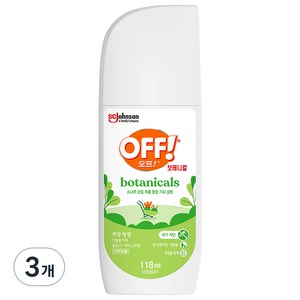 OFF 보태니컬 미스트 모기기피제, 118ml, 3개